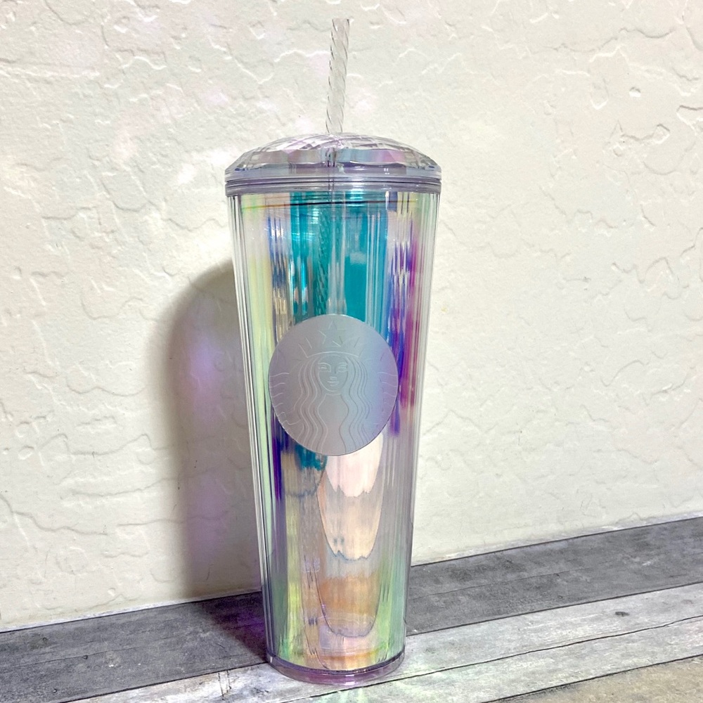 NEW Summer 2020 Starbucks Clear Iridescent Tumbler
